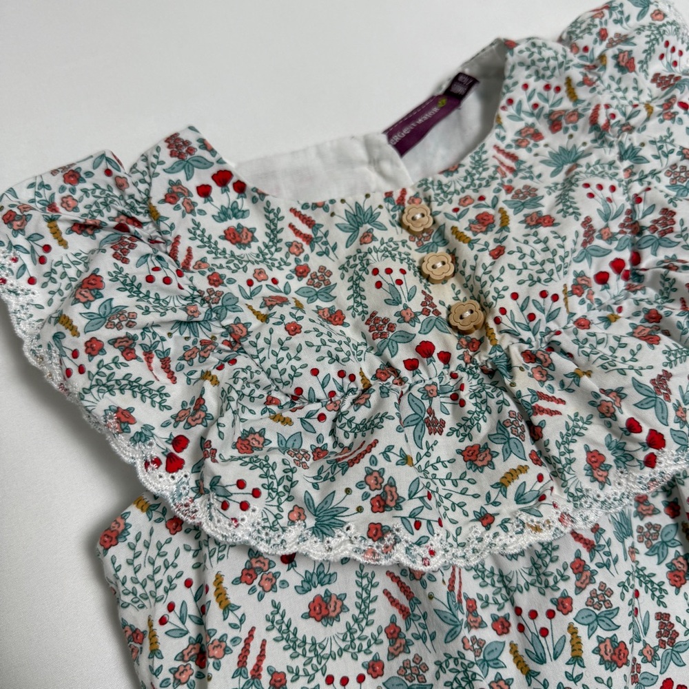 Sergent Major Romper with Leaves and Floral Designs size 9m